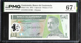 Guatemala 1 Quetzal 2012 P 115 c Polymer Superb Gem UNC PMG 67 EPQ