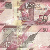 Kenya 50 Shillings 2019 P 52 Replacement UNC, ind Power, geothermal power