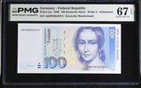 Germany 100 Mark 1989 P 41 a Superb Gem UNC PMG 67 EPQ ,  , Deutsche bundesbank