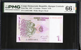 Congo Democratic Republic 1 Centime 1997 P 80 a Gem UNC PMG 66 EPQ