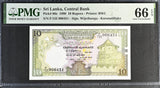 Sri Lanka 10 Rupees 1990 P 96 e Gem UNC PMG 66 EPQ