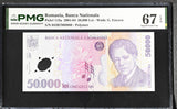 Romania 50000 Lei 2004 P 113 a Polymer Superb Gem UNC PMG 67 EPQ
