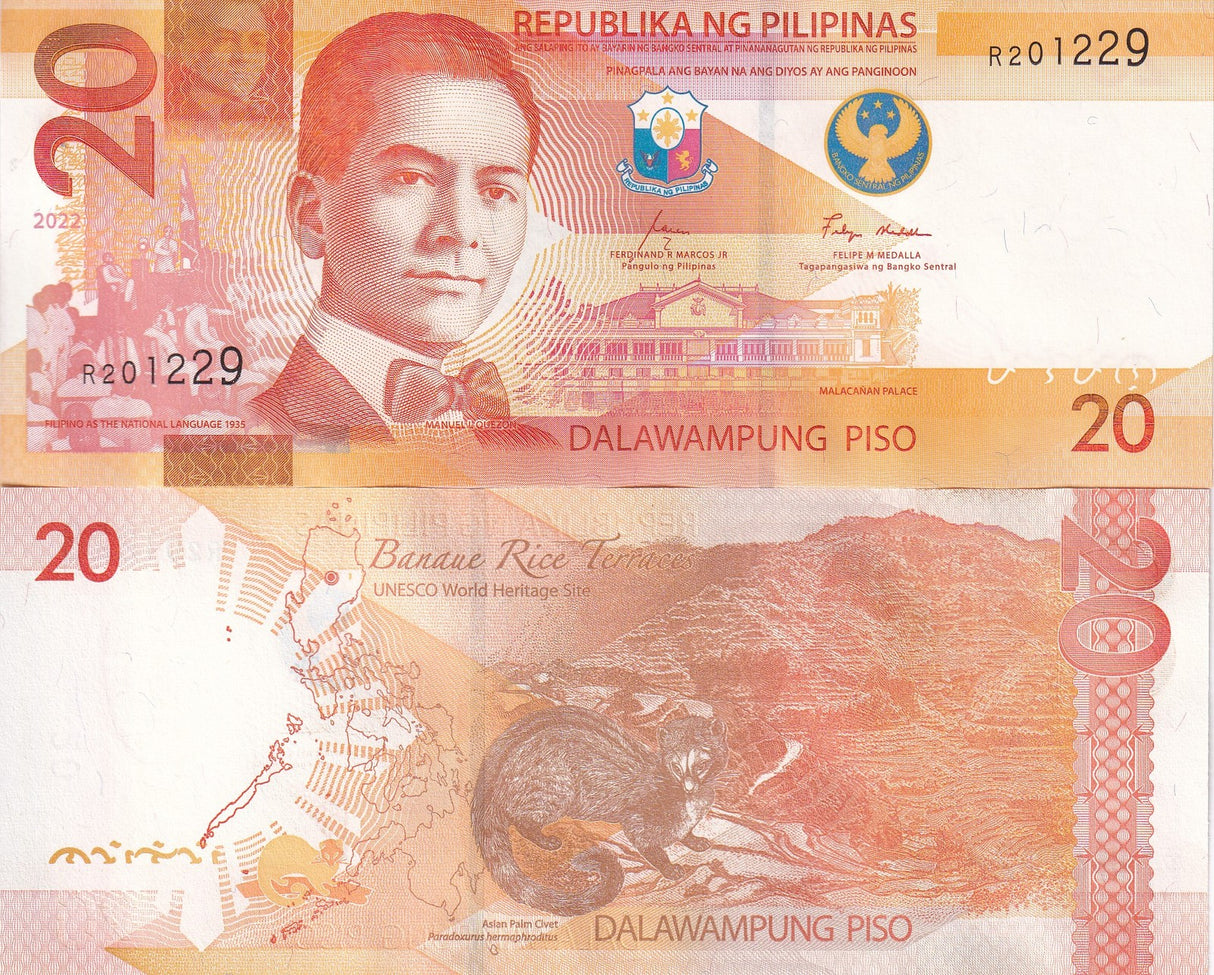 Philippines 20 Pesos 2022 P 230 UNC