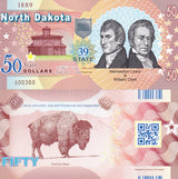 USA United State 50 Dollars 2022 POLYMER 39th North Dakota