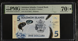 Solomon Islands 5 Dollars ND 2019 P 38 a Superb Gem UNC PMG 70 EPQ Extra Star