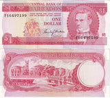 BARBADOS 1 Dollar ND 1973 P 29 AUnc