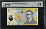 Romania 50 Lei 2024 P 120 k Polymer Superb Gem UNC PMG 67 EPQ