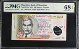 Mauritius 100 Rupees 2024 Polymer P 65Aa NICE # 012210 Superb Gem UNC PMG 68 EPQ