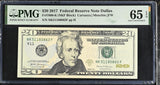 United States 20 Dollars USA 2017 P 546 K Dallas Gem UNC PMG 65 EPQ