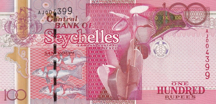 Seychelles 100 Rupees 2011 P 44 a UNC