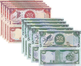 Trinidad & Tobago Set 2 x Lot 5 =10 Pcs 1 5 Dollar 2006/2017 P 46 47 UNC