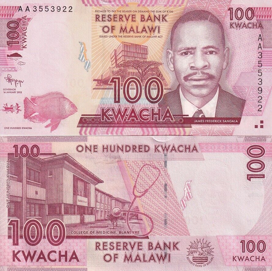 Malawi 100 Kwacha 2012 P 59 a UNC