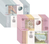 Angola Set 2 X LOT 10 = 20 UNC 5 10 Kwanzas 2012 / 2017 P 151A 151B