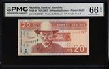 Namibia 20 Dollars ND 2002 P 6 b Gem UNC PMG 66 EPQ