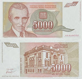 Yugoslavia 5000 Dinara 1993 P 128 UNC