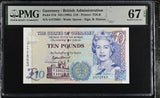 Guernsey 10 Pound ND 1995 P 57 d Haines Superb Gem UNC PMG 67 EPQ