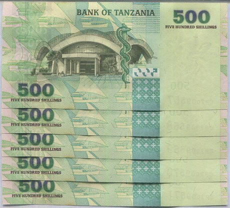Tanzania 500 Shilingi ND 2003 P 35 UNC LOT 5 PCS