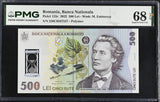 Romania 500 Lei 2022 P 123 c Polymer Superb Gem UNC PMG 68 EPQ