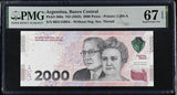 Argentina 2000 Pesos ND 2023 P 368 a Superb Gem UNC PMG 67 EPQ