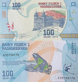 Madagascar 100 Ariary 2025 P 97 New Sign UNC