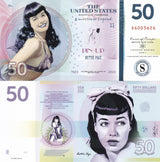USA 50 dollars LEGENDS OF THE WORLD BETTY PAIGE Legend Series 2021 Polymer