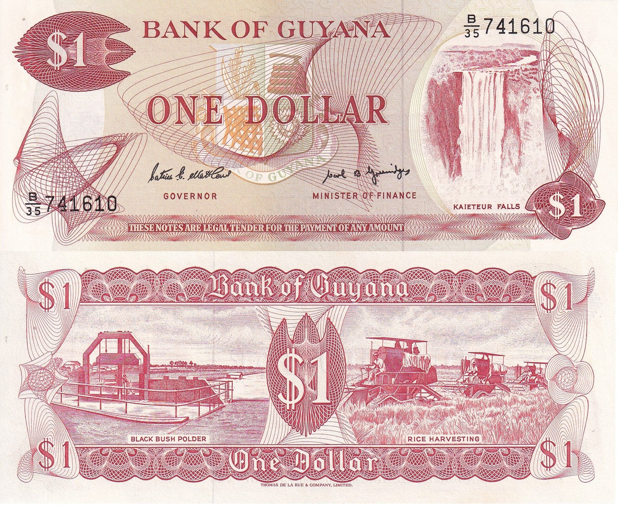 Guyana 1 Dollars 1989 P 21 g UNC