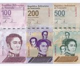 Venezuela Set 3 UNC 100 200 500 Bolivares Digitales 2021-2023 P 119 120 P 121