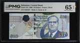 Bahamas 10 Dollars 2009 P 73A Gem UNC PMG 65 EPQ ,Printer TDLR
