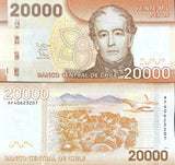 Chile 20000 Pesos 2014 P 165 UNC