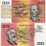 Australia 20 Dollars P 46 e JOHNSTON FRASER UNC, Lawrence Hargrave