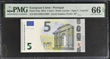 Euro 5 Euro Portugal 2013 P 27 m Gem UNC PMG 66 EPQ