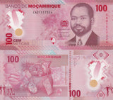 Mozambique 100 Meticais 2024 Polymer P 157 UNC