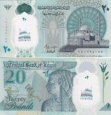 Egypt 20 Pounds 2023 Polymer P 82 UNC