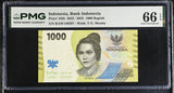 Indonesia 1000 Rupiah 2022 / 2023 P 162 b Gem UNC PMG 66 EPQ