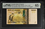 Uganda 50000 Shillings 2022 P 54 f Gem UNC PMG 65 EPQ