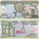 Burundi 5000 Francs 2008 P 48 a UNC , Arms, National Assembly