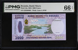 Rwanda 2000 Francs 2024 P 44 a Gem UNC PMG 66 EPQ