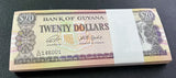 Guyana 20 Dollars ND 2018/2020 P 30 g UNC Lot 100 PCS