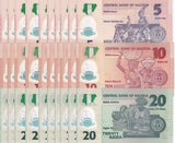 Nigeria Set 3 X 10 = 30 UNC 5 10 20 Naira Mixed Year P 34 P 38 P 39 Polymer