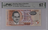 Mauritius 500 Rupees 2007 P 58 Superb Gem UNC PMG 67 EPQ TOP POP