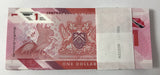 Trinidad & Tobago 1 Dollar 2020/2021 Polymer P 60 UNC Lot 100 Pcs = 1 Bundle
