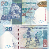 Hong Kong 20 Dollars 2014 HSBC P 212 d HSBC UNC