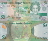 Cayman Islands 5 Dollar 2018 P 39 c D/3 New Sign UNC