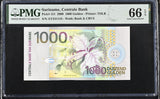 Suriname 1000 Gulden 2000 P 151 Gem UNC PMG 66 EPQ