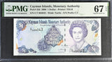 Cayman Islands 1 Dollar 2006 P 33 d PREFIX C/7 Superb Gem UNC PMG 67 EPQ