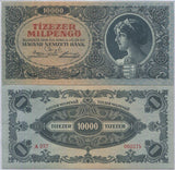 Hungary 10000 Milpengo 1946 P 126 AUnc