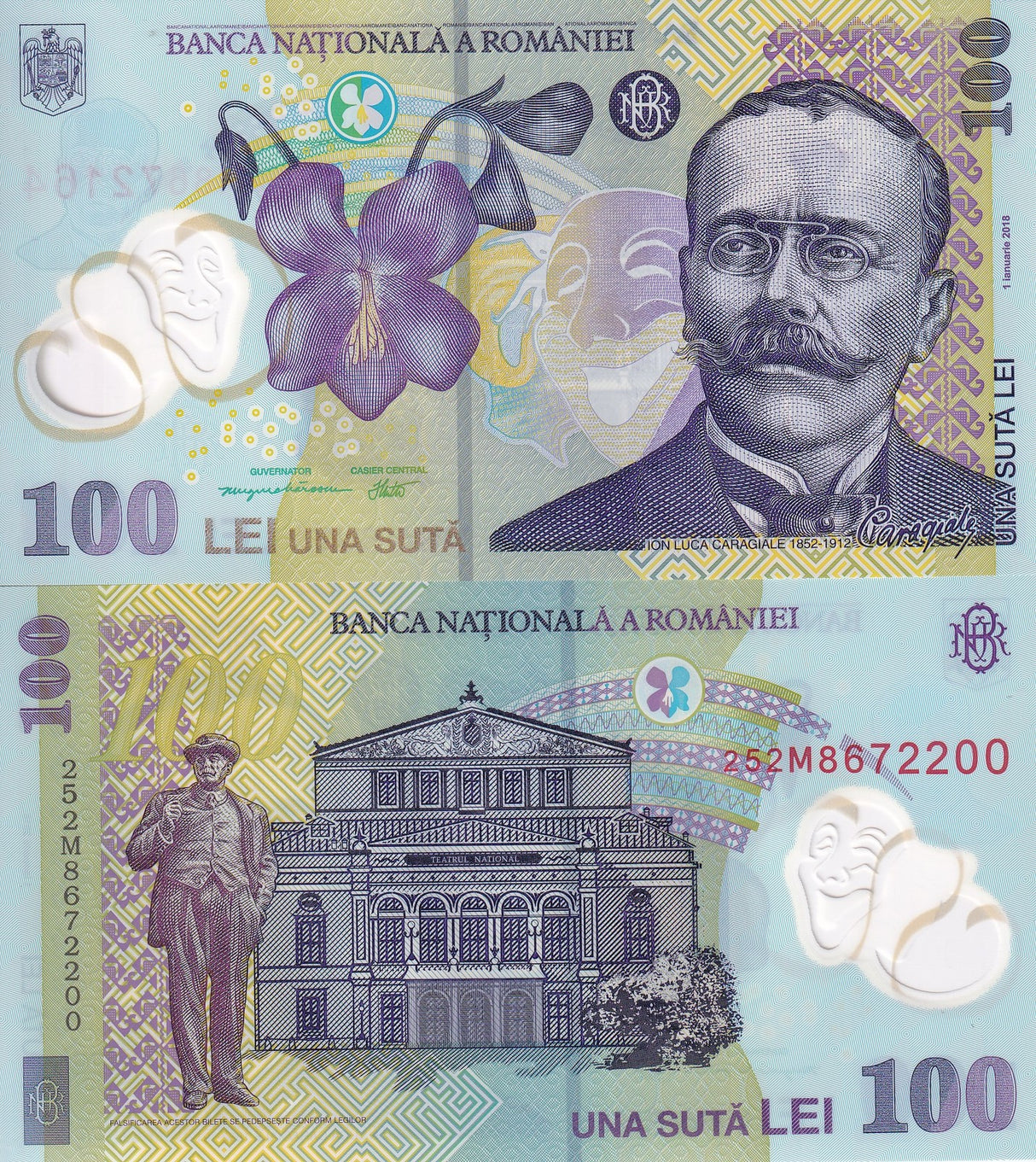 Romania 100 Leu 2018/2025 P 121 Polymer UNC