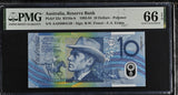 Australia 10 Dollars 1993 P 52 a AA Prefix Polymer Gem UNC PMG 66 EPQ