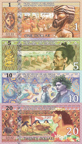 PACIFIC STATES of MMP SET 4 Polymer 1 5 10 20 DOLLARS MASK Woman 2018 Fantasy