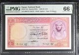 Egypt 10 Pounds 1958 P 32 c Gem UNC PMG 66 EPQ